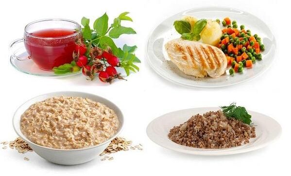 Os alimentos para a gastrite deben prepararse mediante un tratamento térmico suave